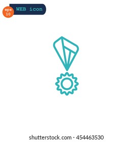  Medal icon flat.