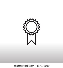  Medal icon flat.