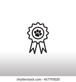  Medal icon flat .