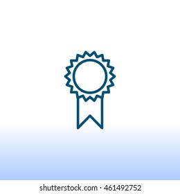  Medal icon flat.