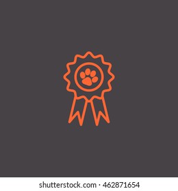  Medal icon flat .