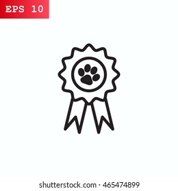  Medal icon flat .