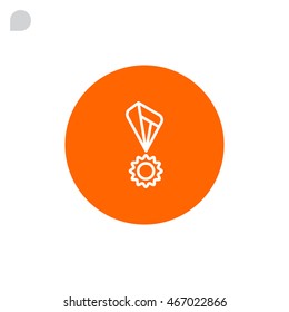  Medal icon flat.