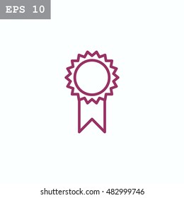  Medal icon flat.