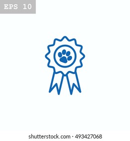  Medal icon flat .