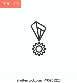  Medal icon flat.