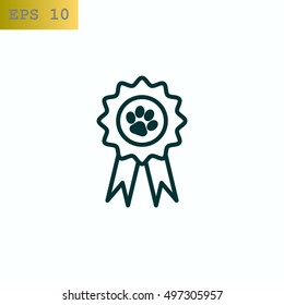  Medal icon flat .