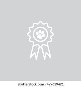  Medal icon flat .