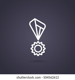  Medal icon flat.