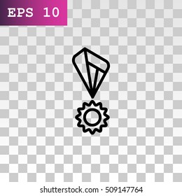  Medal icon flat.