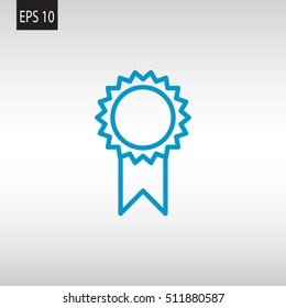  Medal icon flat.