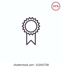  Medal icon flat.