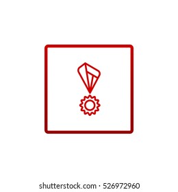  Medal icon flat.