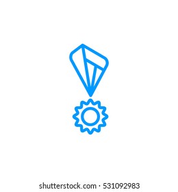  Medal icon flat.