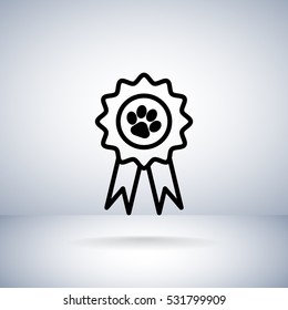  Medal icon flat .