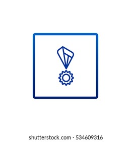  Medal icon flat.