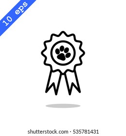  Medal icon flat .