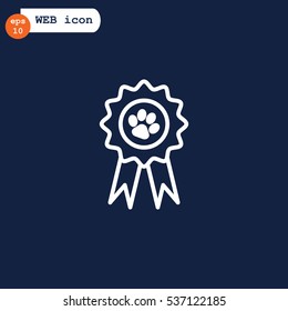  Medal icon flat .