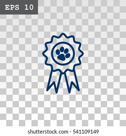  Medal icon flat .