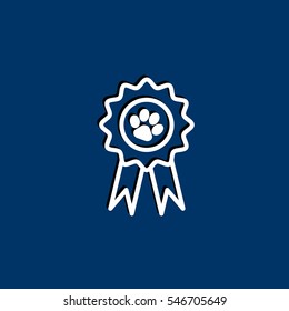  Medal icon flat .