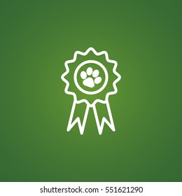  Medal icon flat .