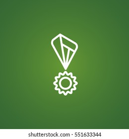  Medal icon flat.