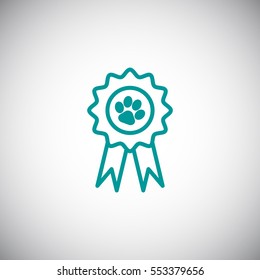  Medal icon flat .