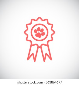  Medal icon flat .