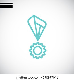  Medal icon flat.
