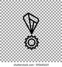  Medal icon flat.
