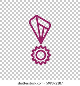  Medal icon flat.