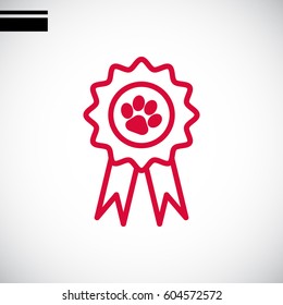  Medal icon flat .