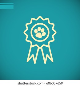  Medal icon flat .