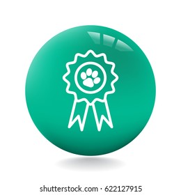  Medal icon flat .
