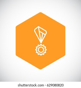  Medal icon flat.