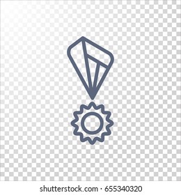  Medal icon flat.