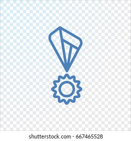  Medal icon flat.