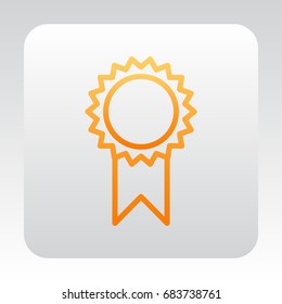  Medal icon flat.