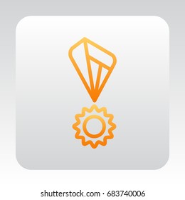  Medal icon flat.