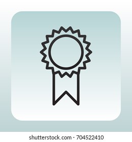 Medal icon flat.
