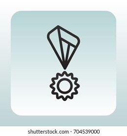  Medal icon flat.