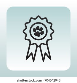  Medal icon flat .