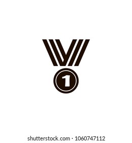 medal icon. flat design