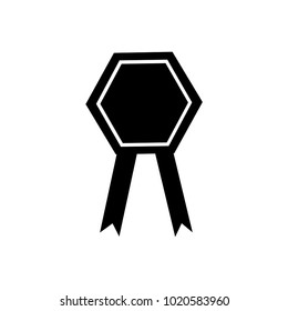  medal icon in a flat design on a white background, vector
