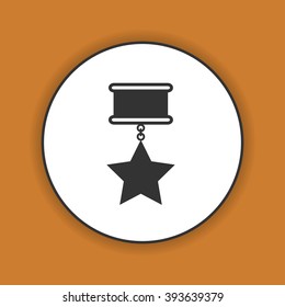 medal icon. Flat design style EPS 10