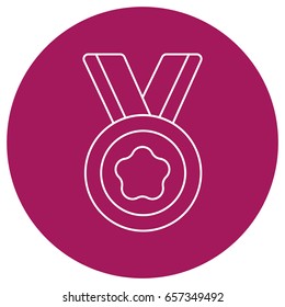 Medal Icon, flat design, vector.