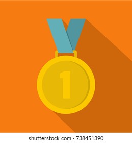 Medal icon. Flat illustration of medal vector icon for any web design