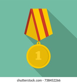 Medal icon. Flat illustration of medal vector icon for any web design