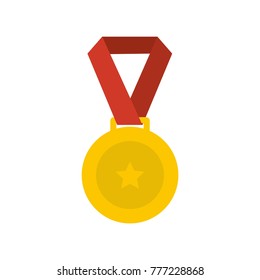 Medal icon. Flat illustration of medal vector icon isolated on white background