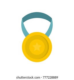 Medal icon. Flat illustration of medal vector icon isolated on white background